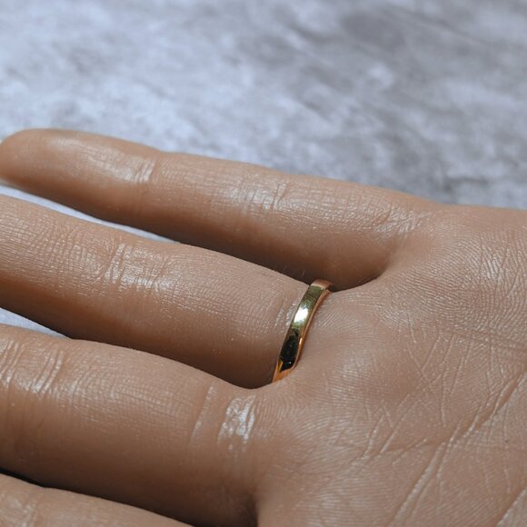 Morgan & Paige 14K Yellow Gold & Rhodium Plated CZ Eternity Ring Size 6 - Picture 7 of 10